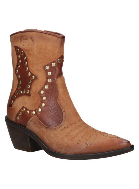 Botín Vaquero Mujer L795 AS98 CAMEL
